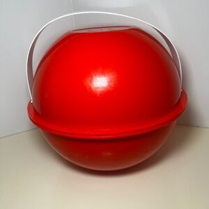 Vintage Retro Red MCM Ingrid Chicago Party Ball Picnic Camping Almost Complete